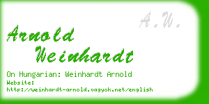 arnold weinhardt business card